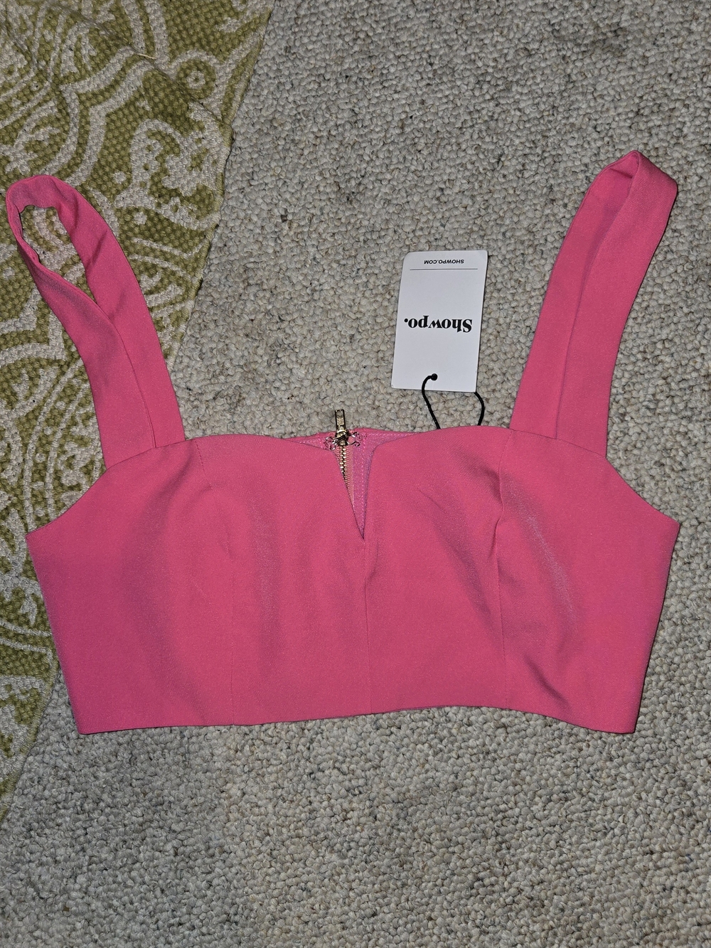 Showpo. Hot Pink Structured Crop Bustier